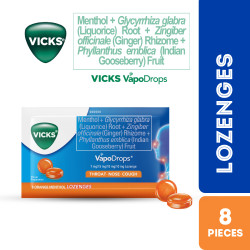 VICKS VAPODROPS LOZENGES ORANGE MNTHL 8S