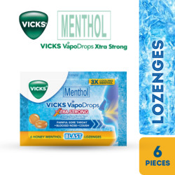 VICKS VAPODROPS XTRA STRONG HONEY 6S